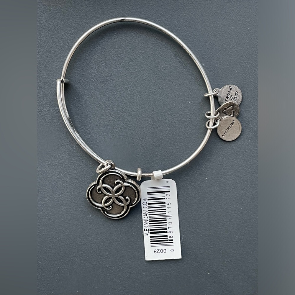 NIB Alex and Ani “Breath of Life” Silver Charm Bracelet